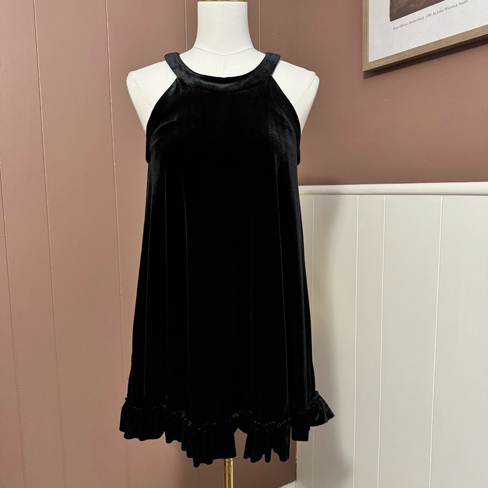 Betsey Johnson Velvet Sleeveless Mini Dress